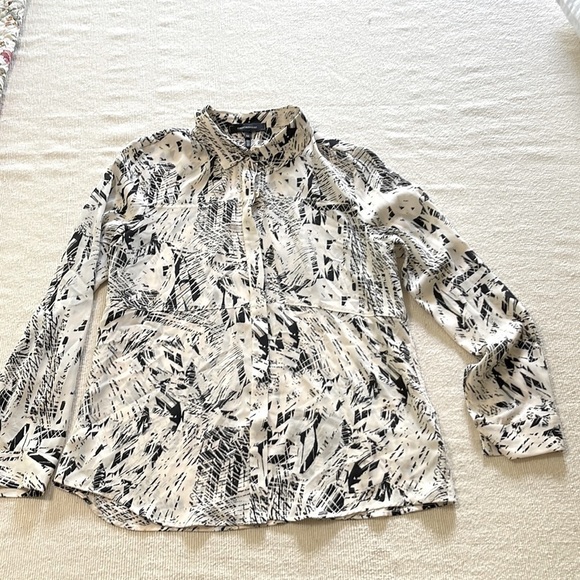 Robert Rodriguez Long Sleeve Abstract Print Buttoned Front Blouse (M) P/4/A1383 - Picture 4 of 10